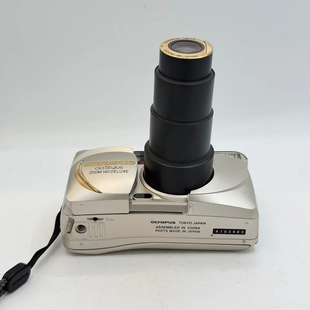 Olympus Infinity Stylus Zoom 140 Deluxe 35mm Film Camera Champagne FOR PARTS